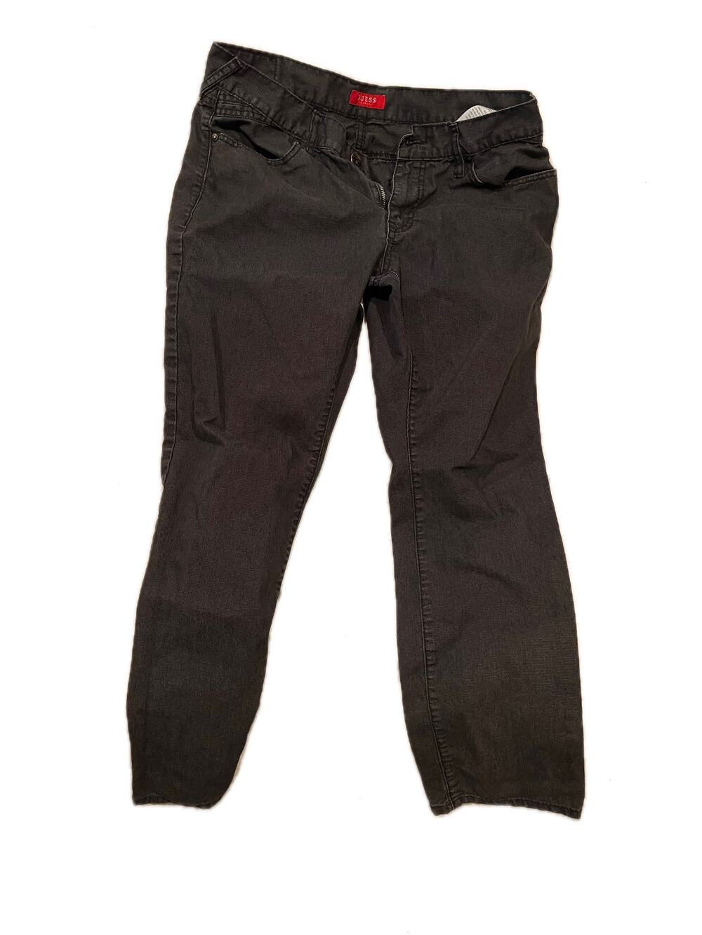Guess Straight Fit Black Zipper Pocket Jeans Mens 34x30